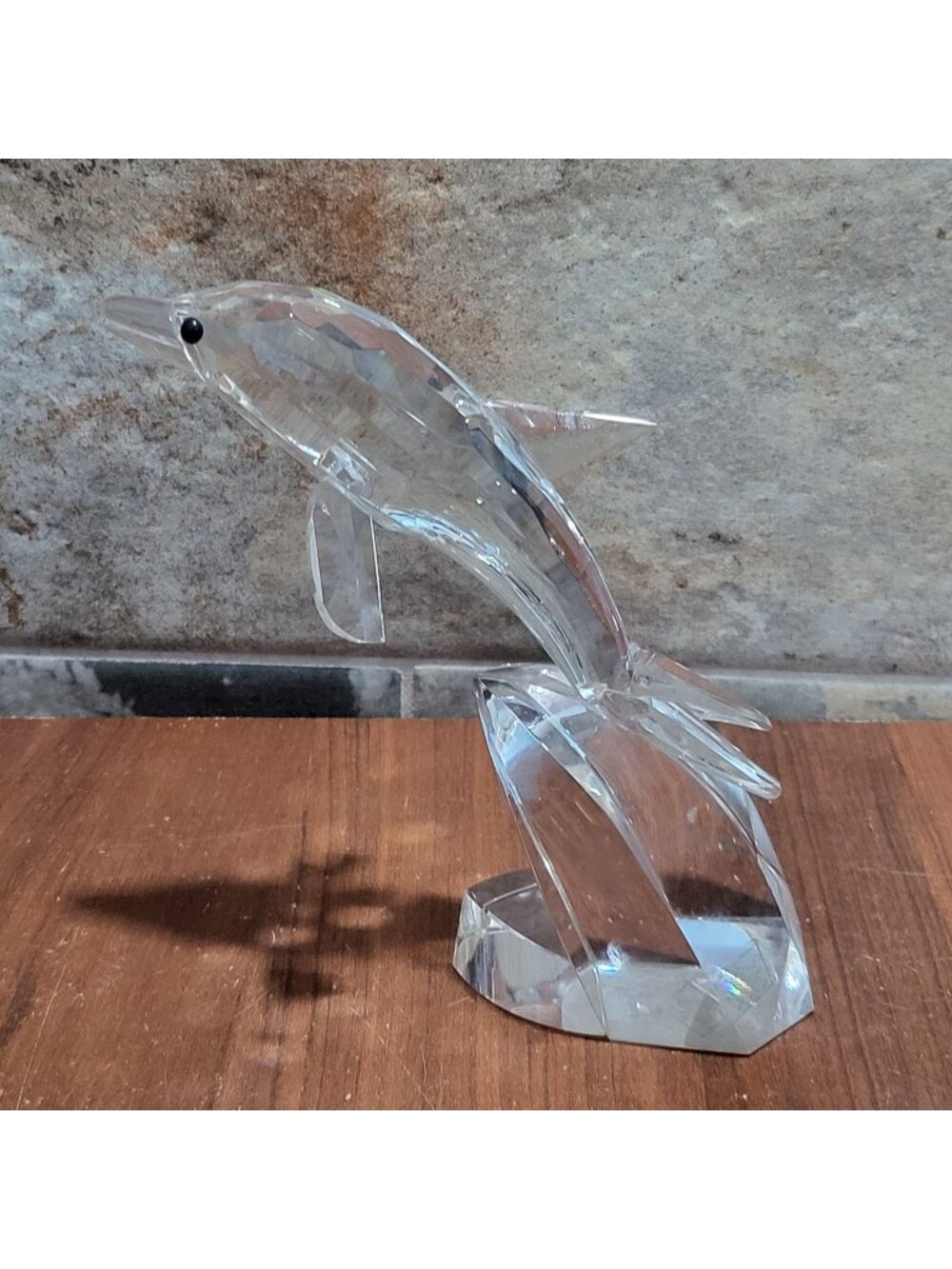 VTG Shannon Crystal Clear Crystal Dolphin Figurine